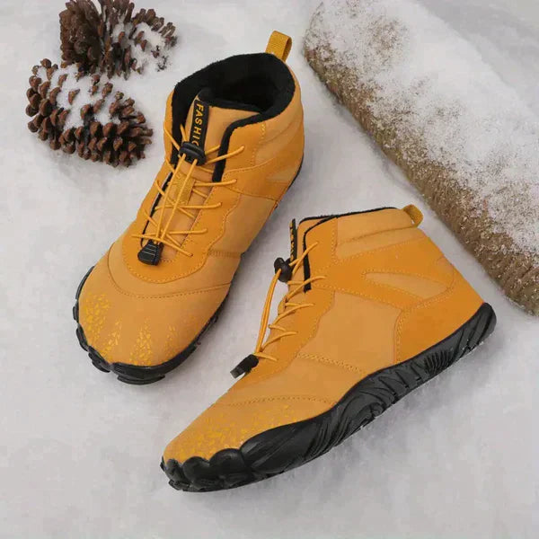 "Wasserdichte Damenstiefel, schwarz, rutschfeste Sohle, ergonomisches Design, ideal für Regen und kaltes Wetter."