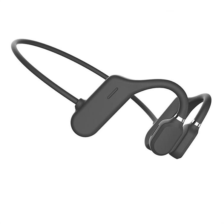 "Wasserdichte Knochenleitungs-Kopfhörer, elegant schwarz, Bluetooth 5.0, bietet hohen Komfort und ideal für sportliche Aktivi