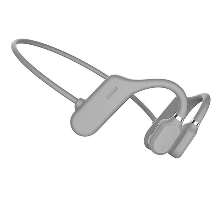"Wasserdichte Knochenleitungs-Kopfhörer, elegant schwarz, Bluetooth 5.0, bietet hohen Komfort und ideal für sportliche Aktivi