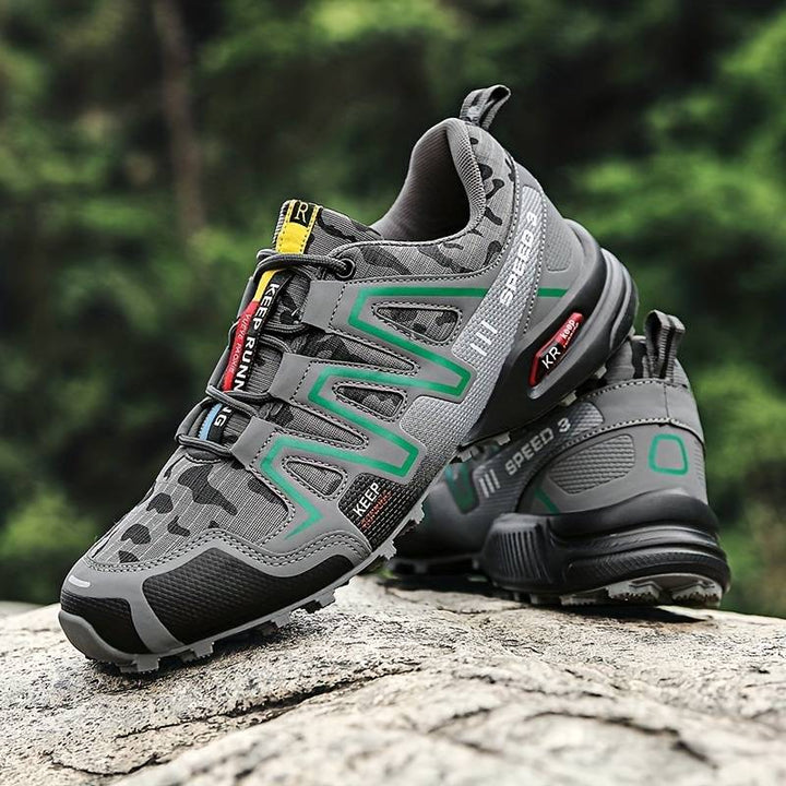 "Wasserdichte Unisex-Bergstiefel in Grau mit rutschfester Sohle, robustem Design und atmungsaktivem Material, ideal fürs Wand