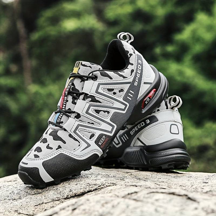 "Wasserdichte Unisex-Bergstiefel in Grau mit rutschfester Sohle, robustem Design und atmungsaktivem Material, ideal fürs Wand