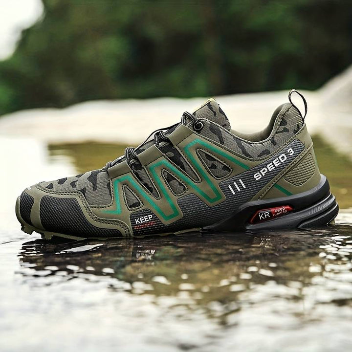"Wasserdichte Unisex-Bergstiefel in Grau mit rutschfester Sohle, robustem Design und atmungsaktivem Material, ideal fürs Wand