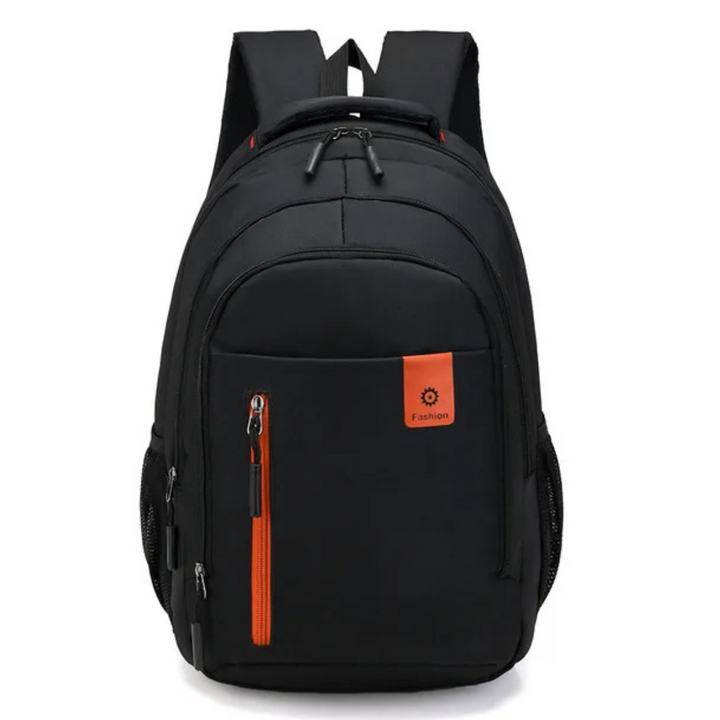 "Wasserdichter Herren-Rucksack in Blau mit großzügigen Fächern und gepolsterten Riemen für Komfort und Haltbarkeit."