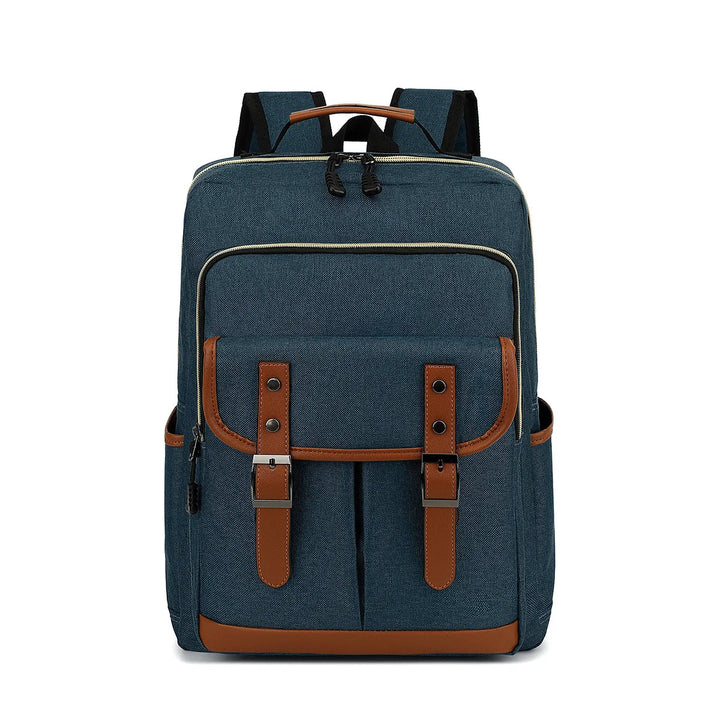 "Wasserdichter Laptop-Rucksack aus Canvas, vielseitig mit vielen Fächern, erhältlich in klassischen Farben, unisex Design."