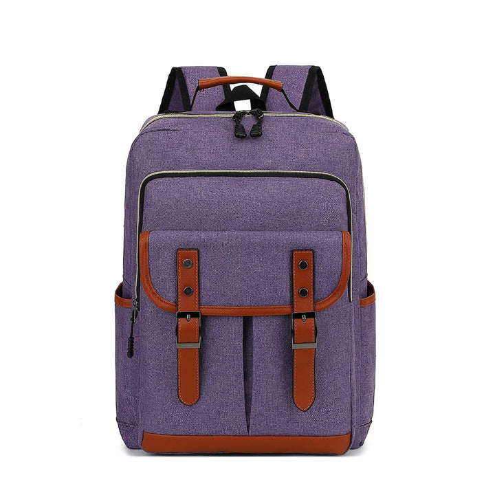 "Wasserdichter Laptop-Rucksack aus Canvas, vielseitig mit vielen Fächern, erhältlich in klassischen Farben, unisex Design."