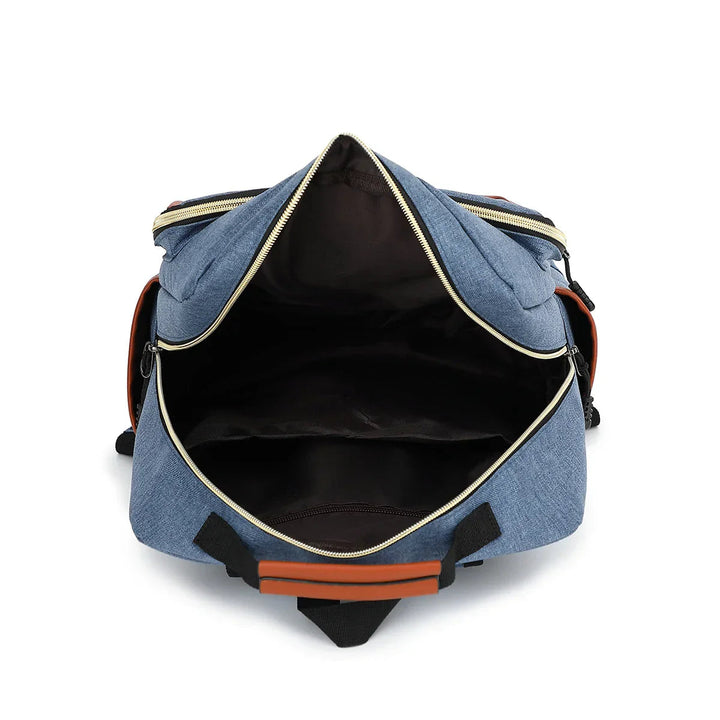 "Wasserdichter Laptop-Rucksack aus Canvas, vielseitig mit vielen Fächern, erhältlich in klassischen Farben, unisex Design."