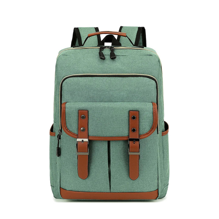 "Wasserdichter Laptop-Rucksack aus Canvas, vielseitig mit vielen Fächern, erhältlich in klassischen Farben, unisex Design."