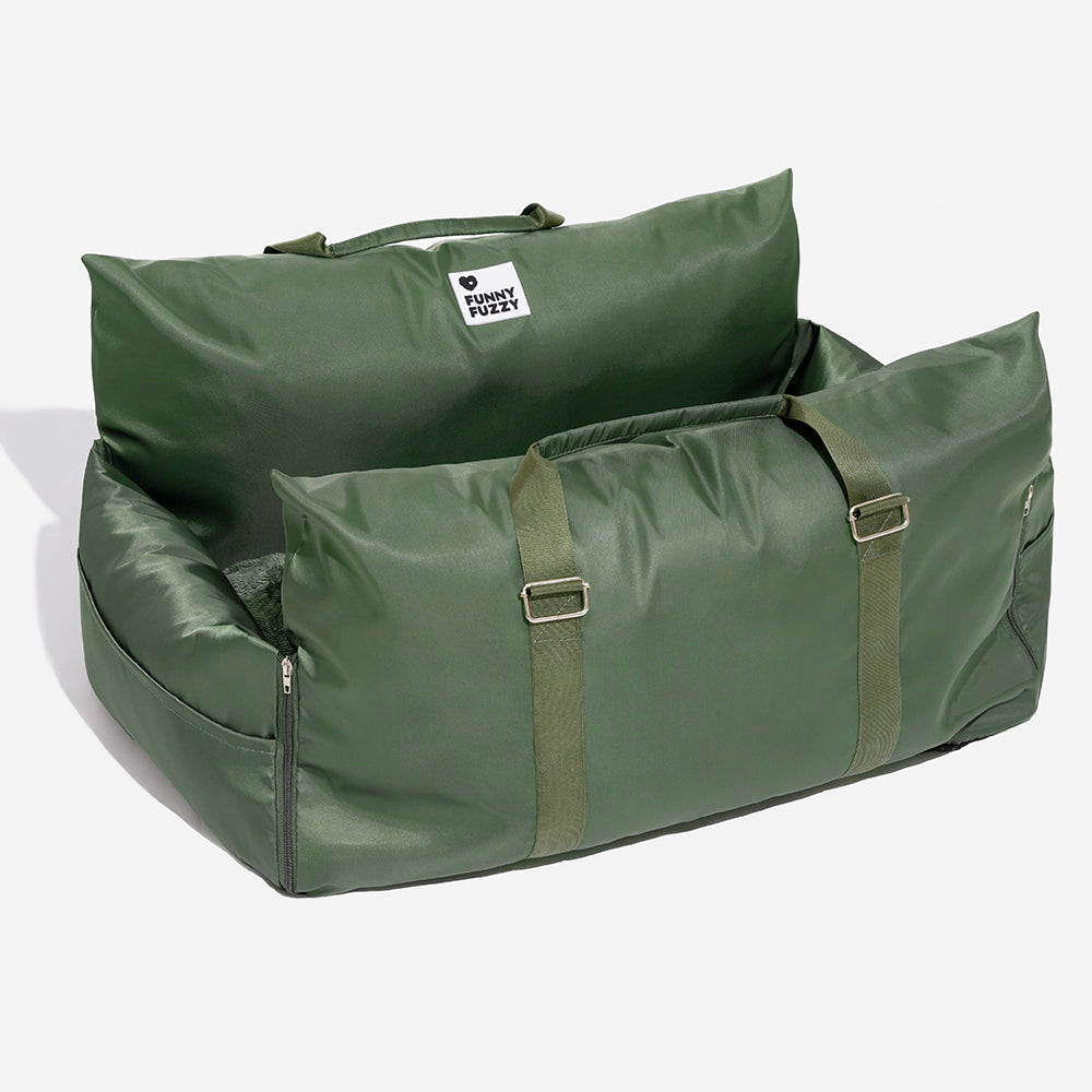 "Wasserdichtes Hunde-Autositzbett aus Oxford-Gewebe mit weicher Polsterung, Sicherheitskissen und rutschfester Unterseite."