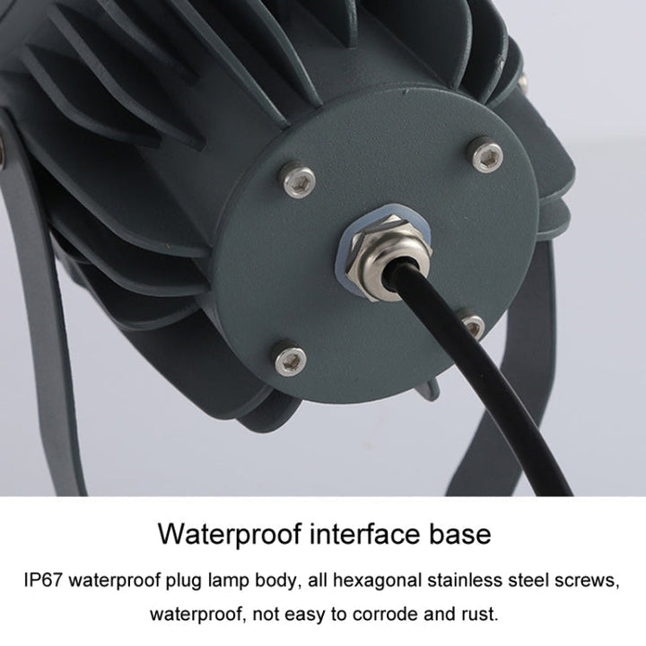 "Wasserdichtes LED Flutlicht Außen aus Aluminium, drehbar, IP65, für Gärten und Werbetafeln geeignet"