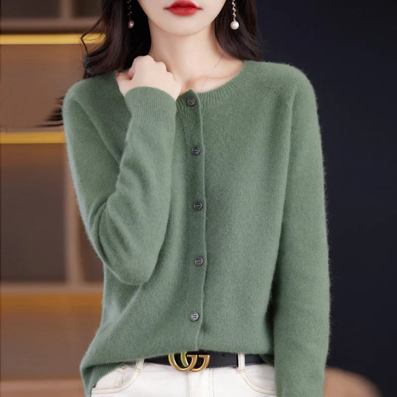 "Weiche Damen Strickjacke, klassisches Design, Knopfleiste, lockere Passform, vielseitig kombinierbar, ideal für jede Jahresz