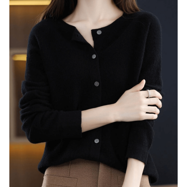 "Weiche Damen Strickjacke, klassisches Design, Knopfleiste, lockere Passform, vielseitig kombinierbar, ideal für jede Jahresz