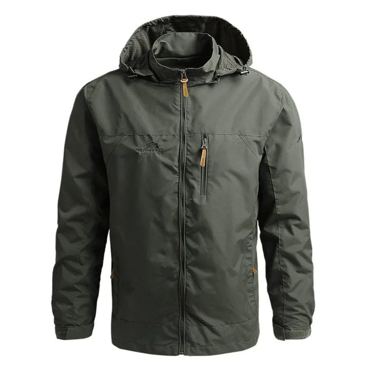 "Wetterfeste sportliche Herrenjacke mit modernem Design, ideal für Herbst/Winter, in minimalistischer Optik."