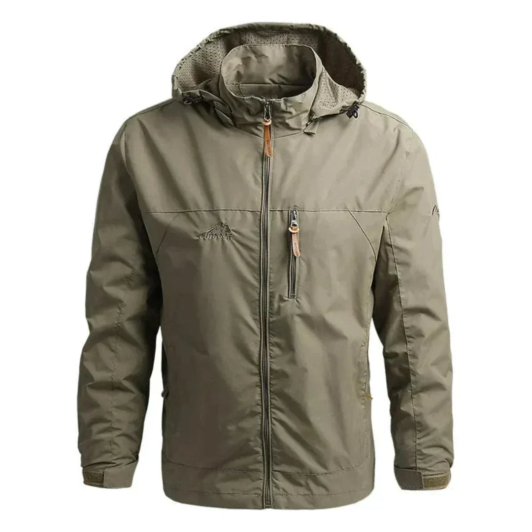 "Wetterfeste sportliche Herrenjacke mit modernem Design, ideal für Herbst/Winter, in minimalistischer Optik."