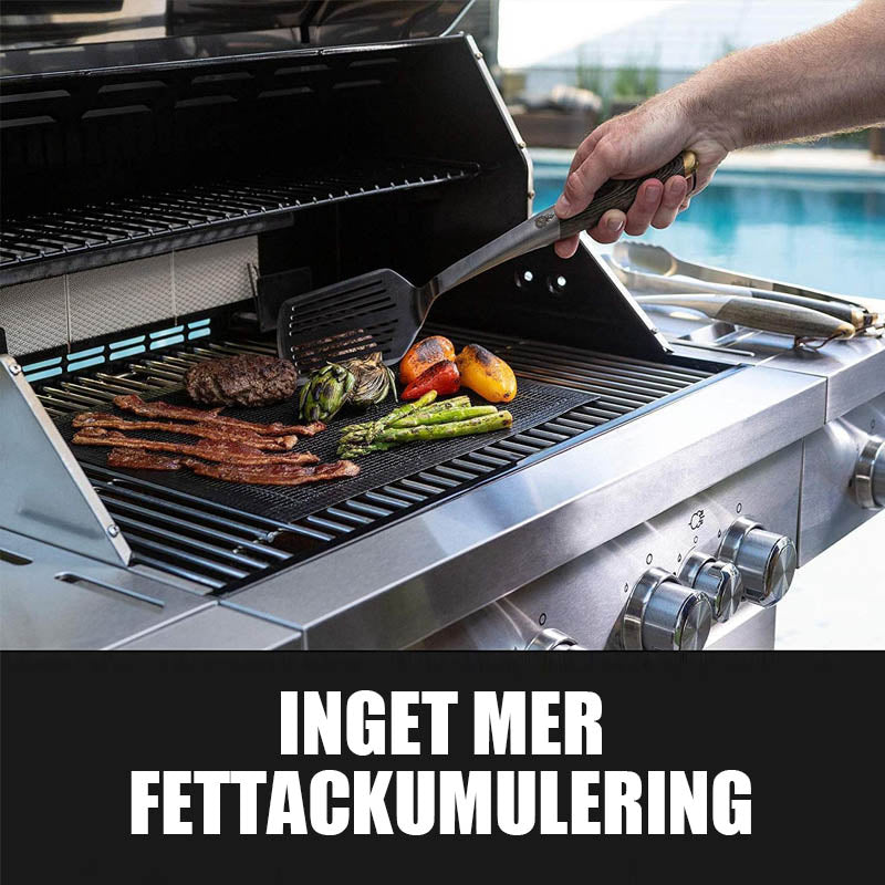 "Wiederverwendbare Grillmatte aus hitzebeständigem Netz zum sauberen und einfachen Grillen, schützend und flexibel."