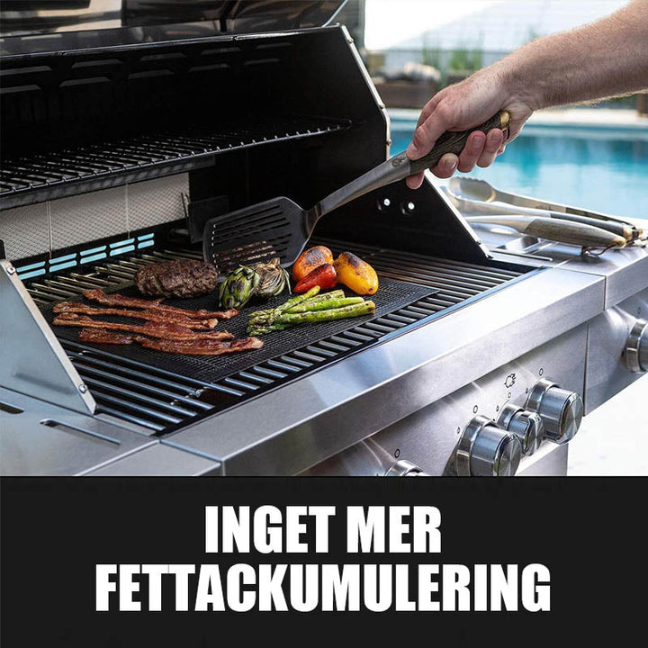 "Wiederverwendbare Grillmatte aus hitzebeständigem Netz zum sauberen und einfachen Grillen, schützend und flexibel."