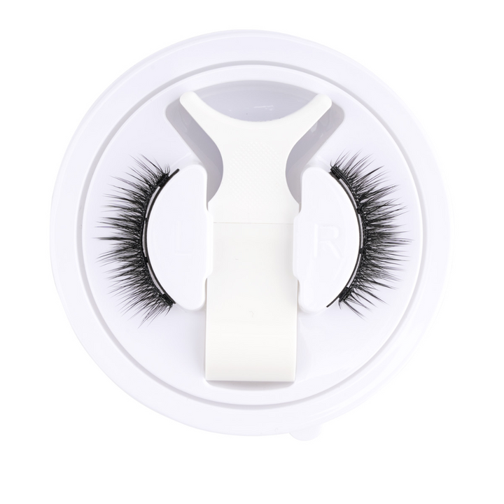 "Wiederverwendbare magnetische Wimpern ohne Kleber, voluminöser 3D-Look, einfache Anwendung, sicherer Halt, Frauenaccessoire"