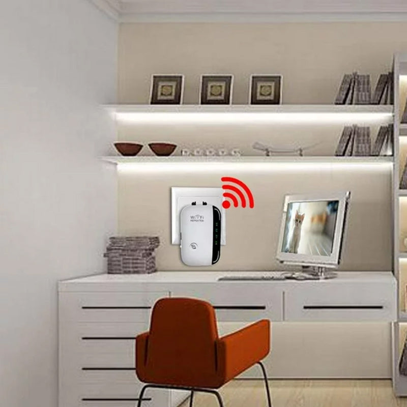 "WLAN Signalverstärker, kompakt, mit hoher Reichweite und Geschwindigkeit, ideal für Zuhause oder Büro, optimiertes WLAN"