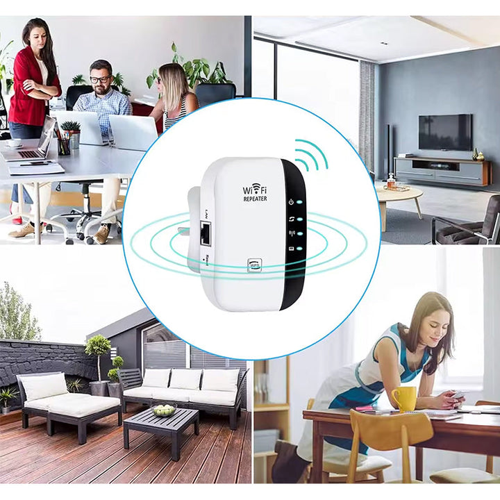 "WLAN Signalverstärker, kompakt, mit hoher Reichweite und Geschwindigkeit, ideal für Zuhause oder Büro, optimiertes WLAN"