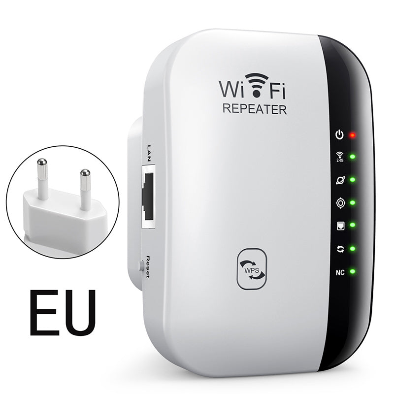 "WLAN Signalverstärker, kompakt, mit hoher Reichweite und Geschwindigkeit, ideal für Zuhause oder Büro, optimiertes WLAN"