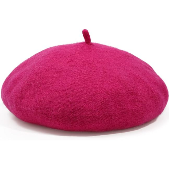 "Woll-Baskenmütze, zeitloses Design, in eleganter Farbe, aus weicher Wolle für warme Wintertage."