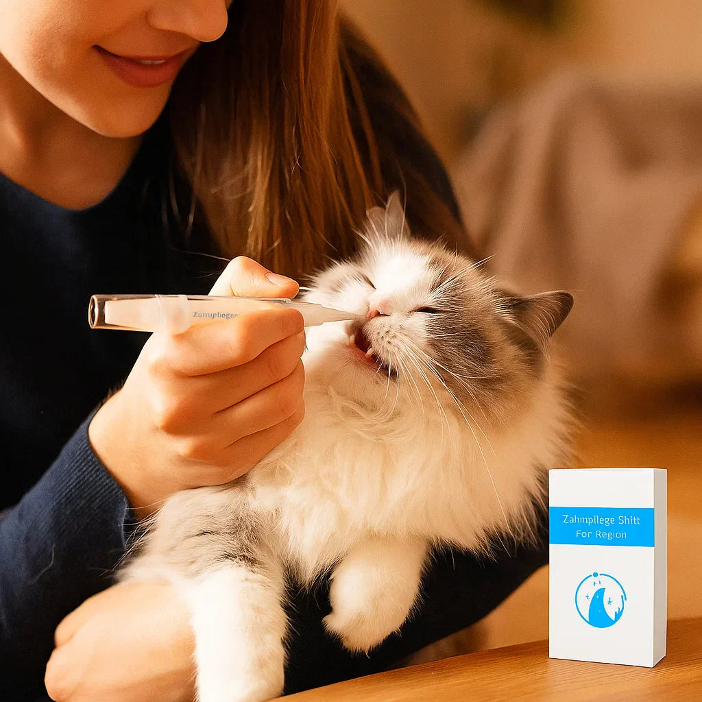 "Zahnpflege Stift für Katzen, reduziert Plaque, sanfte Anwendung, natürliche Inhaltsstoffe, optimiert Mundhygiene."